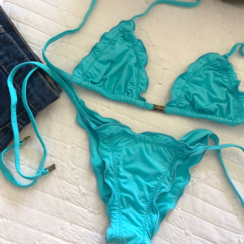 Blue Brazilian bikini